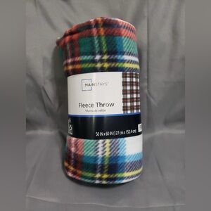Mainstays Tartan Plaid Fleece Throw Blanket New